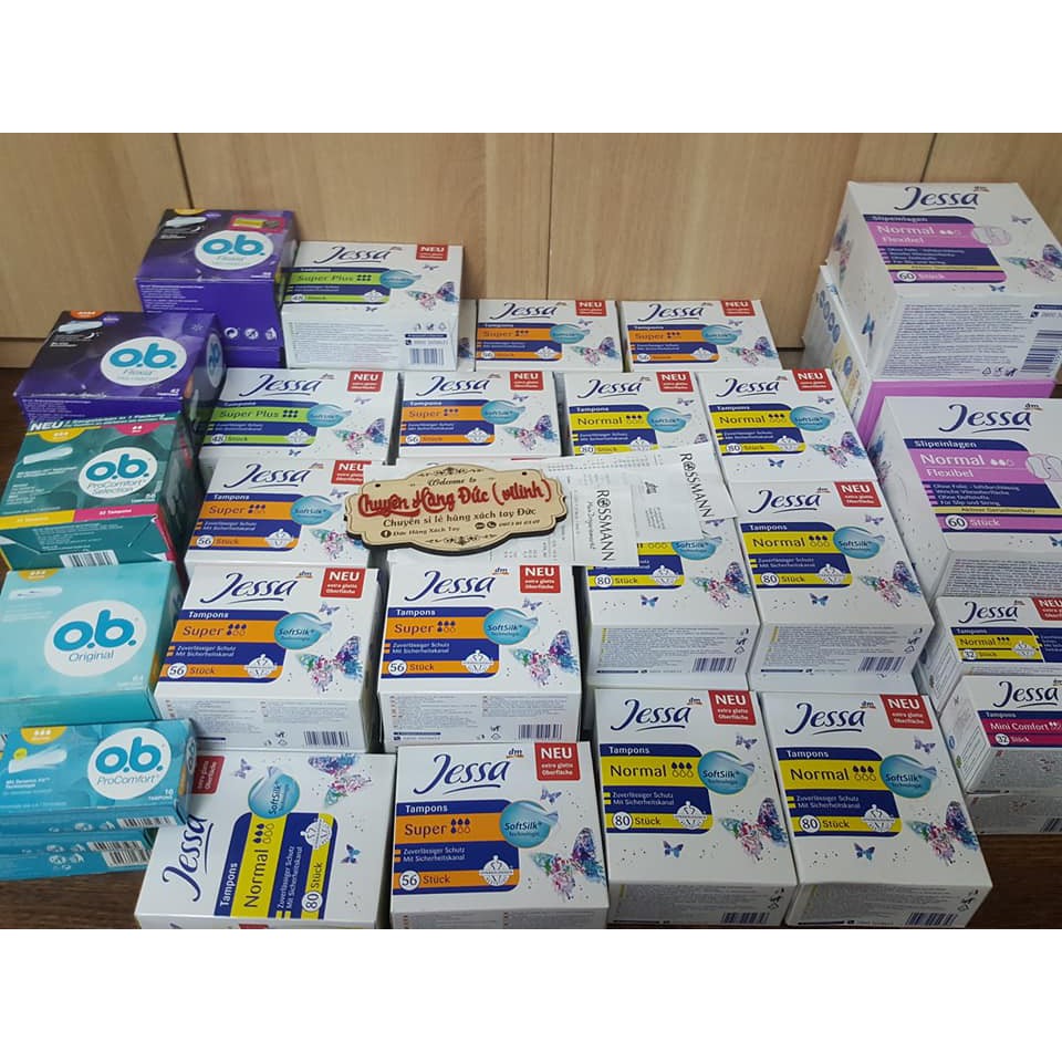 (Đủ Bill Đức) BĂNG VỆ SINH TAMPON ĐỨC (OB, JESSA, FACELLE)