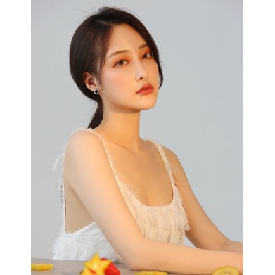 Bông tai cỏ 4 lá màu đồng đính đá bông tai đinh tán nữ phong cách Hàn Quốc siêu xinh shop Phụ Kiện Tiên Tiên