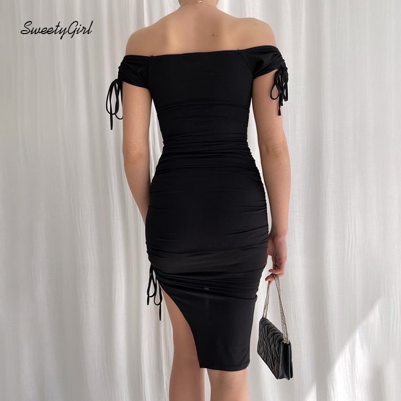 Đầm Tay Ngắn Cổ Chữ V Màu Trơn Phong Cách Quyến Rũ Dành Cho Nữ 2022