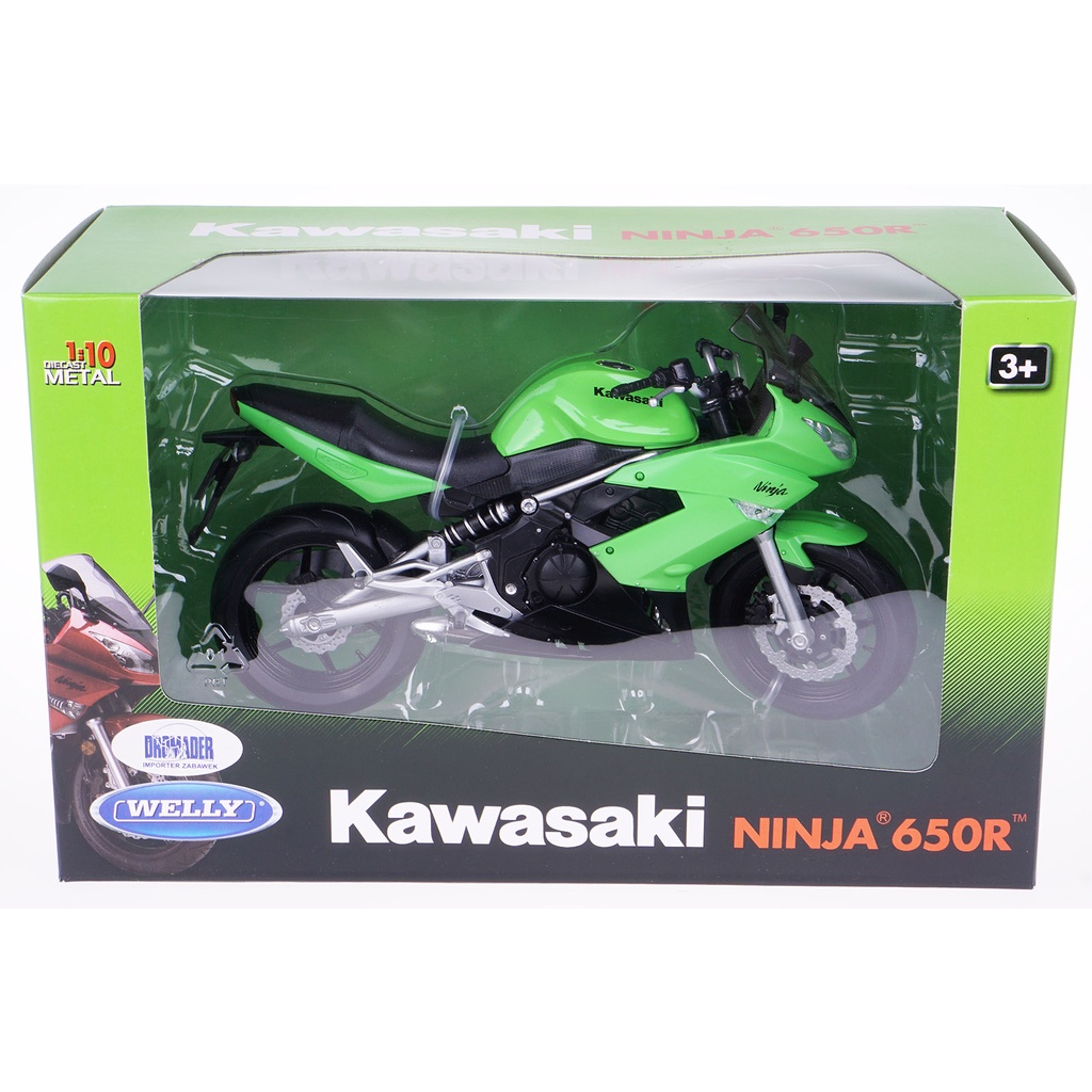 MÔ HÌNH XE MOTO SIÊU XE KAWASAKI NINJA 650R | WELLY tỷ lệ 1:10