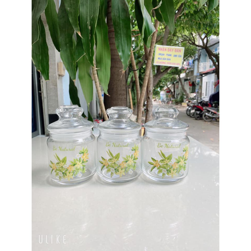 Set 3 hủ thuỷ tinh có nắp