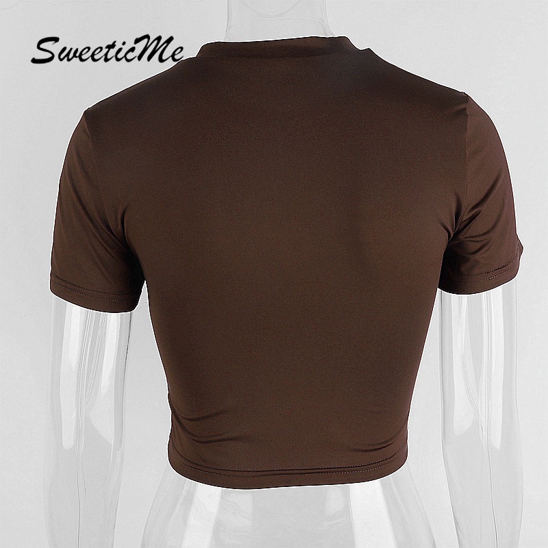 Áo Thun Tay Ngắn Cổ Tròn Màu Sắc Đơn Giản 2021 Cho Nữ | BigBuy360 - bigbuy360.vn