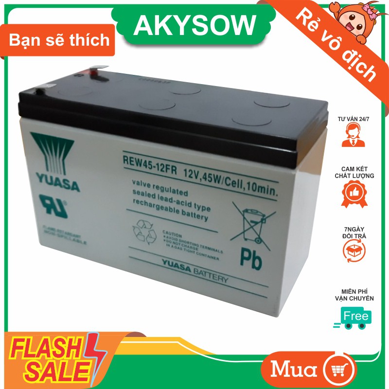 Ắc Quy 12V 8ah nhãn hiệu YUASA chất lượng hàng đầu. Ắc quy xe điện, Ắc quy UPS, Ắc quy bình xịt