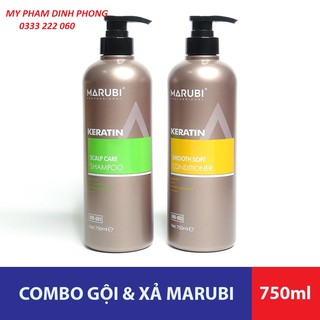 Dầu gội xả keratin marubi 750mlx2