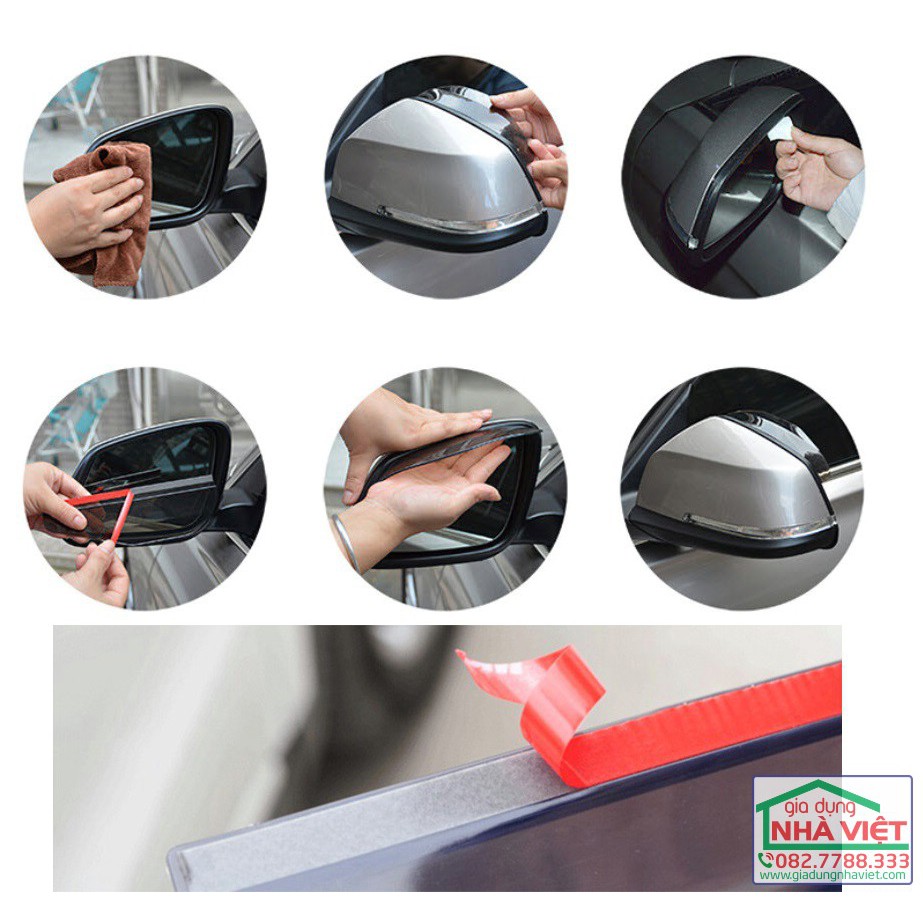 Bộ 2 tấm vè che mưa gương kính chiếu hậu ô tô | BigBuy360 - bigbuy360.vn