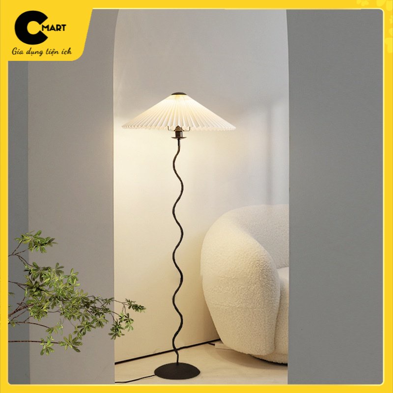 Đèn Sàn Xếp Ly Thân Lượn Sóng Đèn Trang Trí Phòng Ngủ Phòng Khách Nhật Bản Cy - Fz0100 [Cmart_Gia Dụng Tiện Ích]