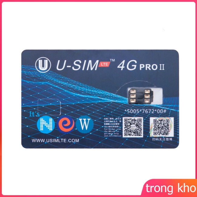 Sim điện thoại U-SIM4G Pro II Nano-SIM mở khóa tương thích với iOS 12 iPhone XS Max