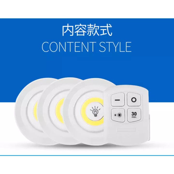 Bộ 3 Đèn LED dán tường có điều khiển từ xa, hẹn giờ, điều chỉnh mức sáng tiện lợi