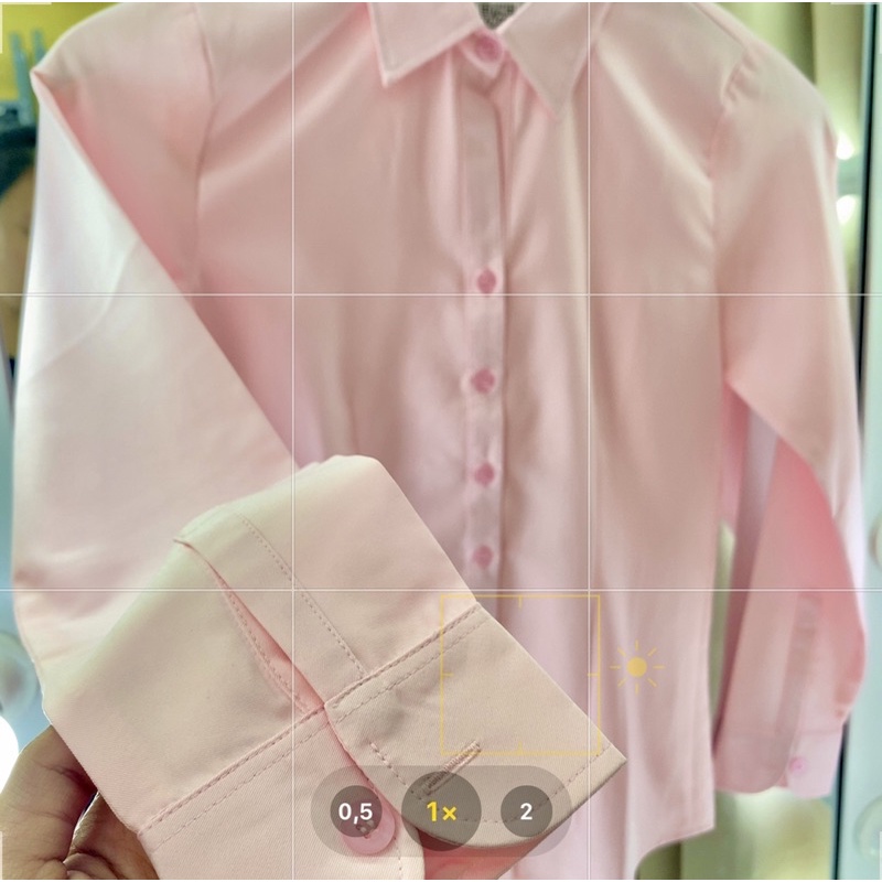 Áo sơ mi nữ tay dài HATOP cao cấp vải cotton loại 1 màu hồng phấn ASHD217