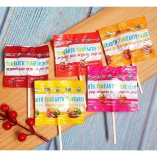 Kẹo Mút Trái Cây Hữu Cơ Yum earlth Organic Lollipops [Chứng Nhận Hữu Cơ Mỹ] 50c