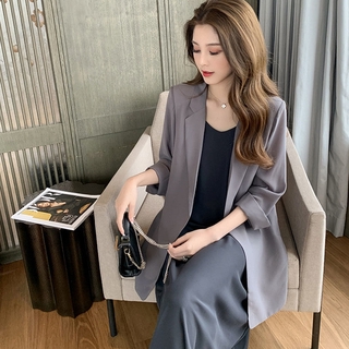 Set Áo Khoác Blazer Trễ Vai + Đầm Dáng Dài Thiết Kế Đơn Giản Thời Trang Dành Cho Nữ
