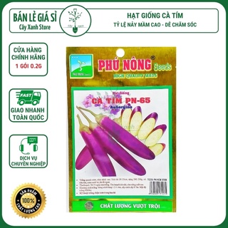 Hạt Giống Cà Tím Dài Cao Sản 0,2Gr Siêu Trái - Phú Nông Seeds - Key: Đất sạch, Phân Bón, Hữu Cơ, Xơ Dừa