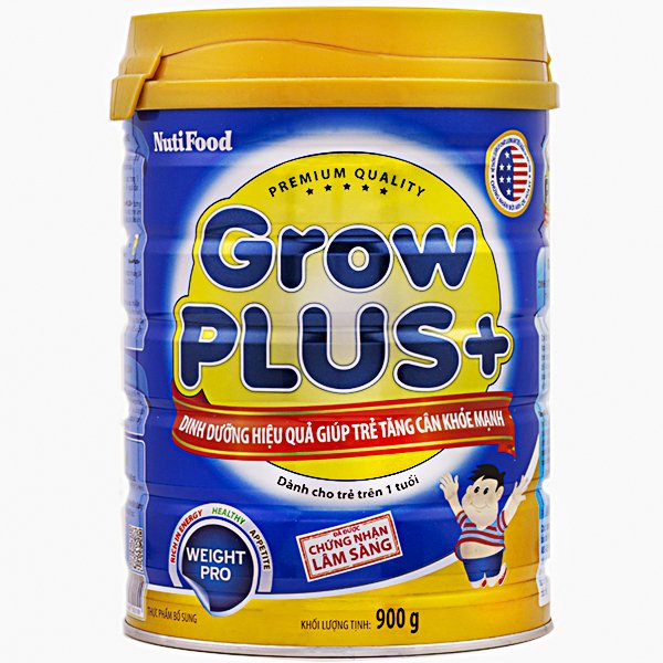 Sữa bột Nutifood Grow Plus Đỏ, Xanh, Vàng 900g