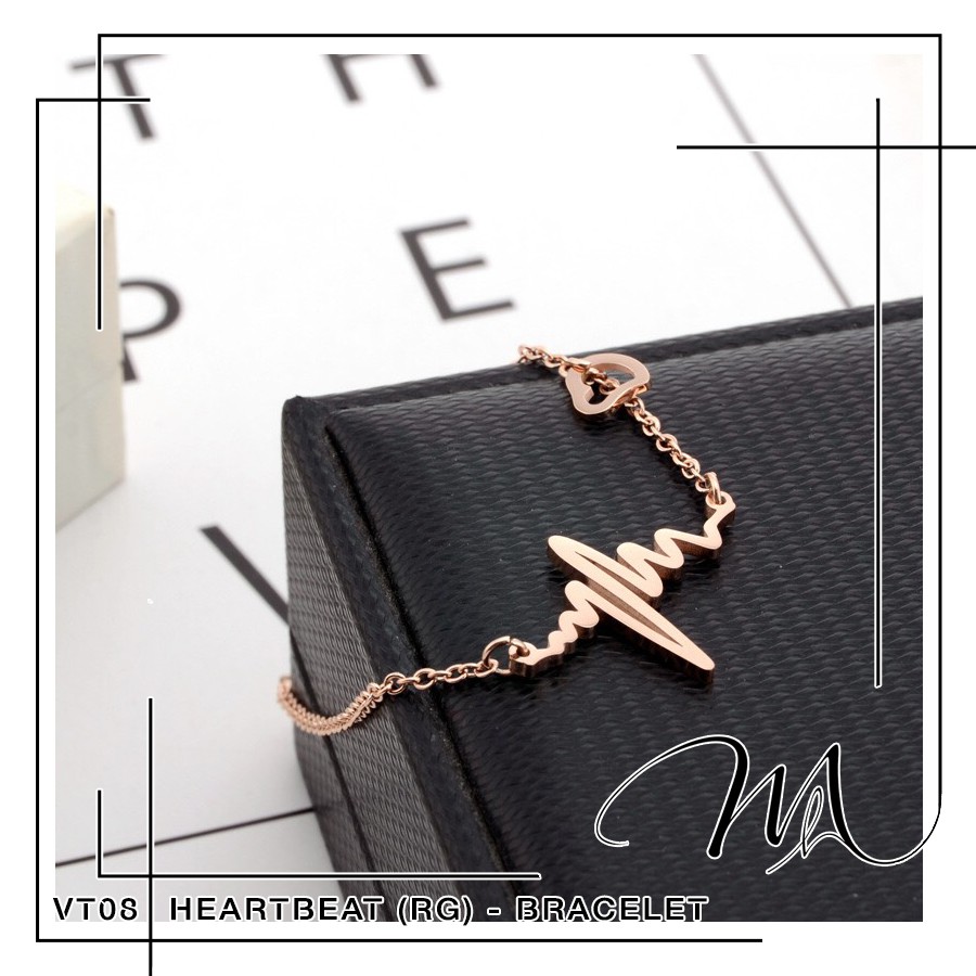 Lắc chân Titan không đen phối hình nhịp tim độc đáo - Măng’s House LC36