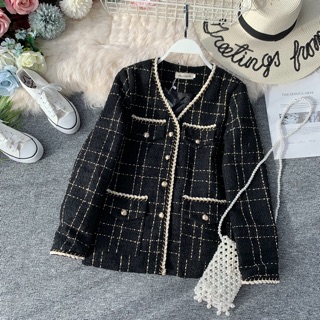 Áo khoác vải tweed