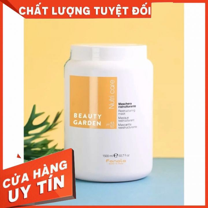 [HÀNG CHÍNH HÃNG] Hấp dầu (ủ tóc) Fanola- Nutricare 1500ml hàng chuẩn Italia, thơm mùi sữa bò.phục hồi hư tổn giúp tóc b