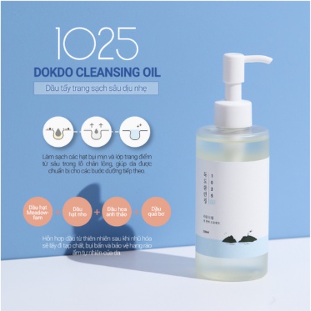 Dầu Tẩy Trang Dịu Nhẹ Round Lab 1025 Dokdo Cleansing Oil 200ml