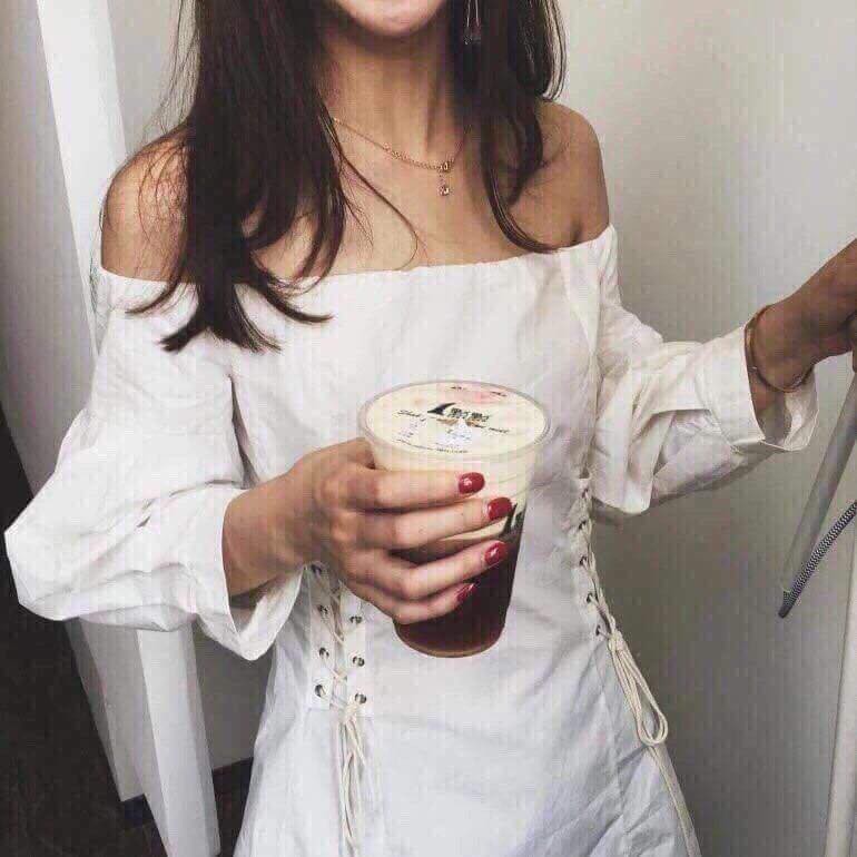 [ KÈM ẢNH THẬT ] ĐẦM TRỄ VAI TRẮNG ĐAN DÂY EO