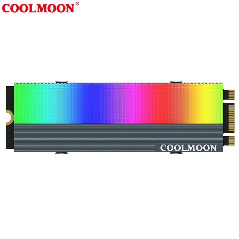 Tản Nhiệt SSD M2 Led RGB Coolmoon - Hỗ Trợ Đồng Bộ Hub Coolmoon và Mainboard