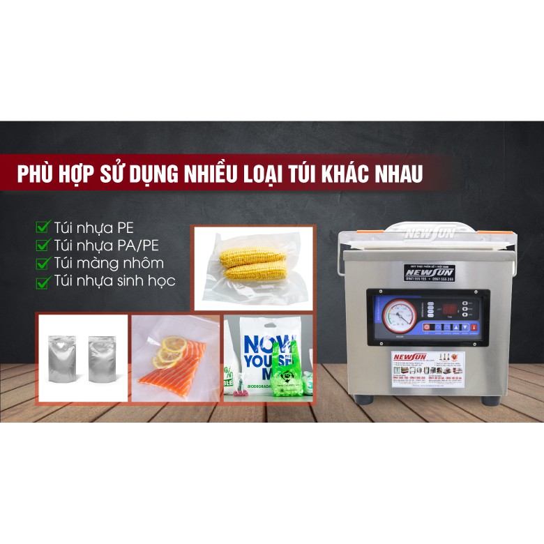 Máy Hút Chân Không, Đóng Gói Thực Phẩm Công Nghiệp 1 Buồng DZ260 NEWUSN - Sản Lượng 100-200 Túi/