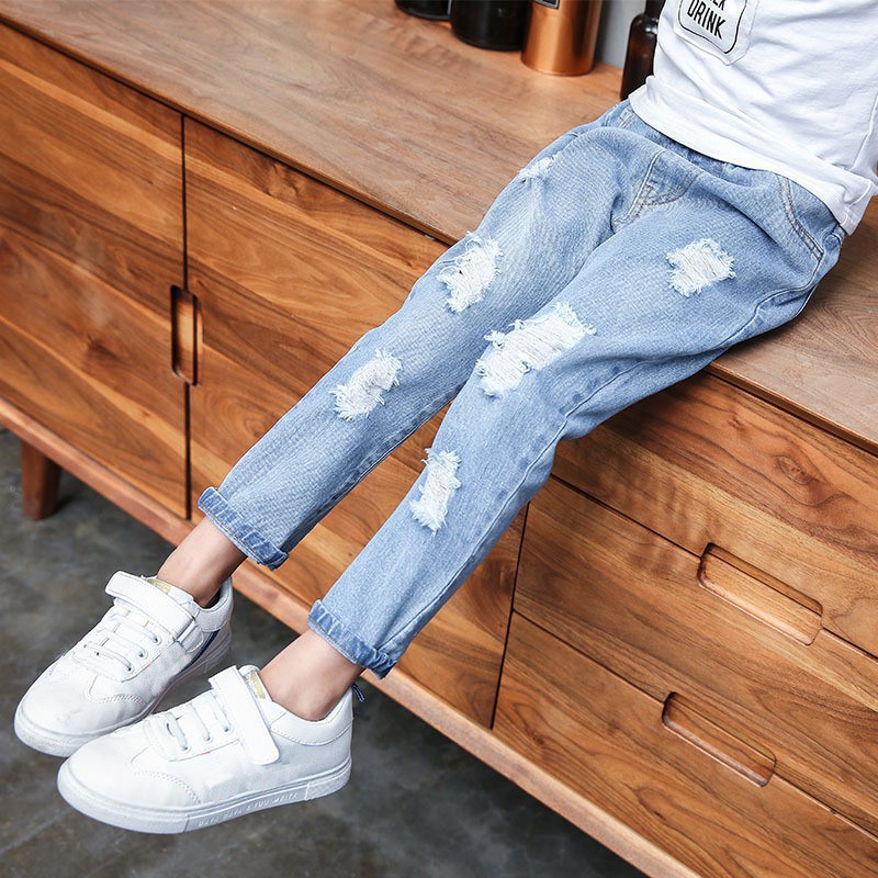 Quần Denim Lưng Thun Cho Bé