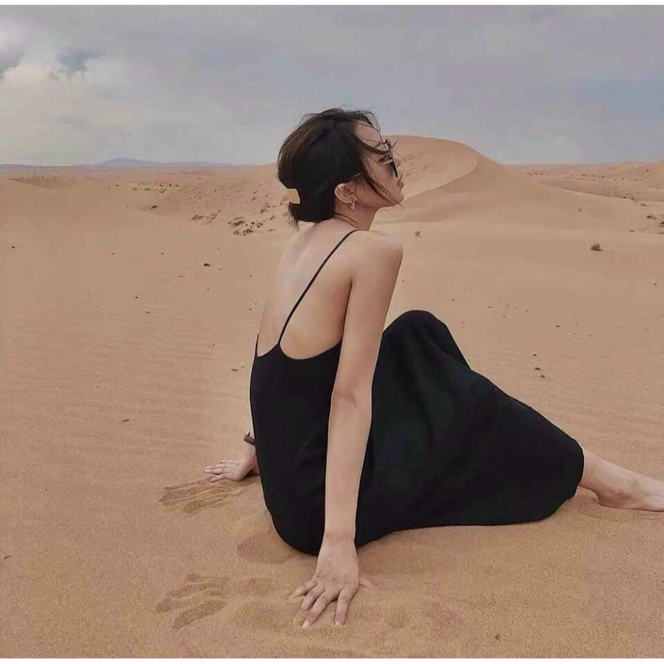 Đầm body 2 dây, váy nữ body hở lưng màu đen cá tính coco land deal xịn, chất xịn giá tốt | BigBuy360 - bigbuy360.vn