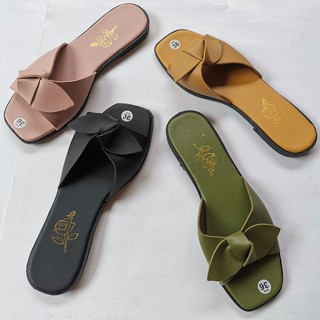 Dép nơ tai thỏ đế bệt nữ