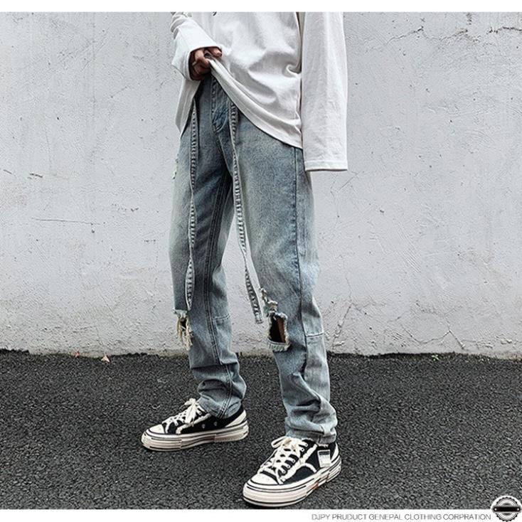 Free Ship Quần Jean Baggy nam rách gối, quần jean nam dây đai  phong cách street style cá tính dành cho GenZ | BigBuy360 - bigbuy360.vn