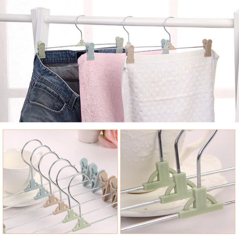 Set 10 Kẹp Đứng Phơi Quần Áo Chống Trượt Có Thể Điều Chỉnh