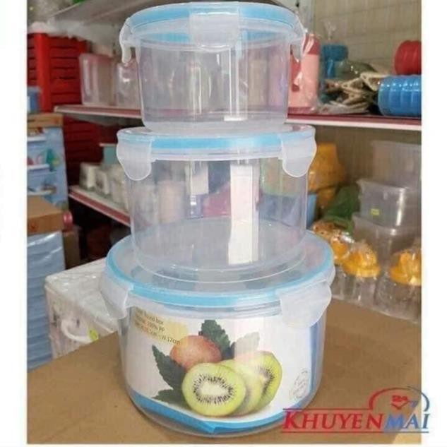 [KHO SỈ] Sét 3 hộp lạnh tròn và vuông việt nhật