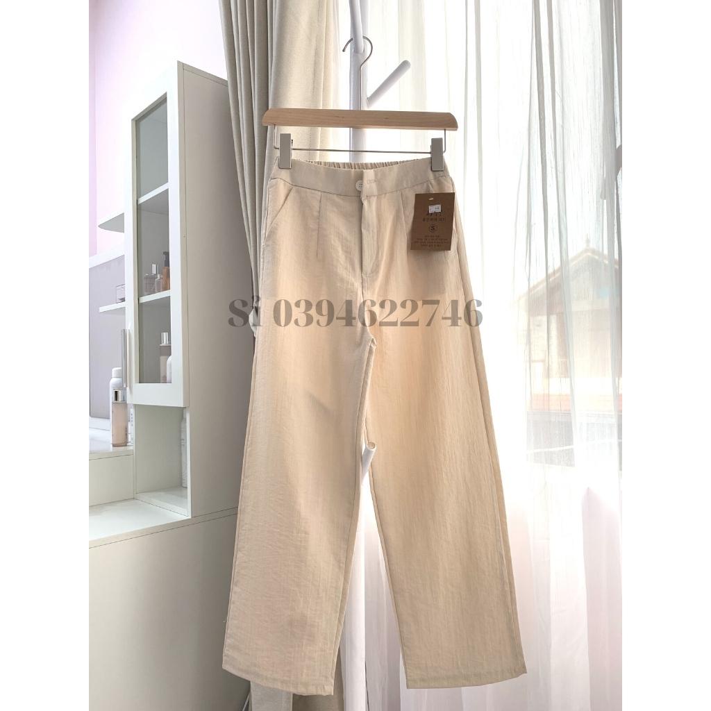 Quần Ống Rộng Đũi Nữ Cao Cấp Lưng Cao Dài 404
