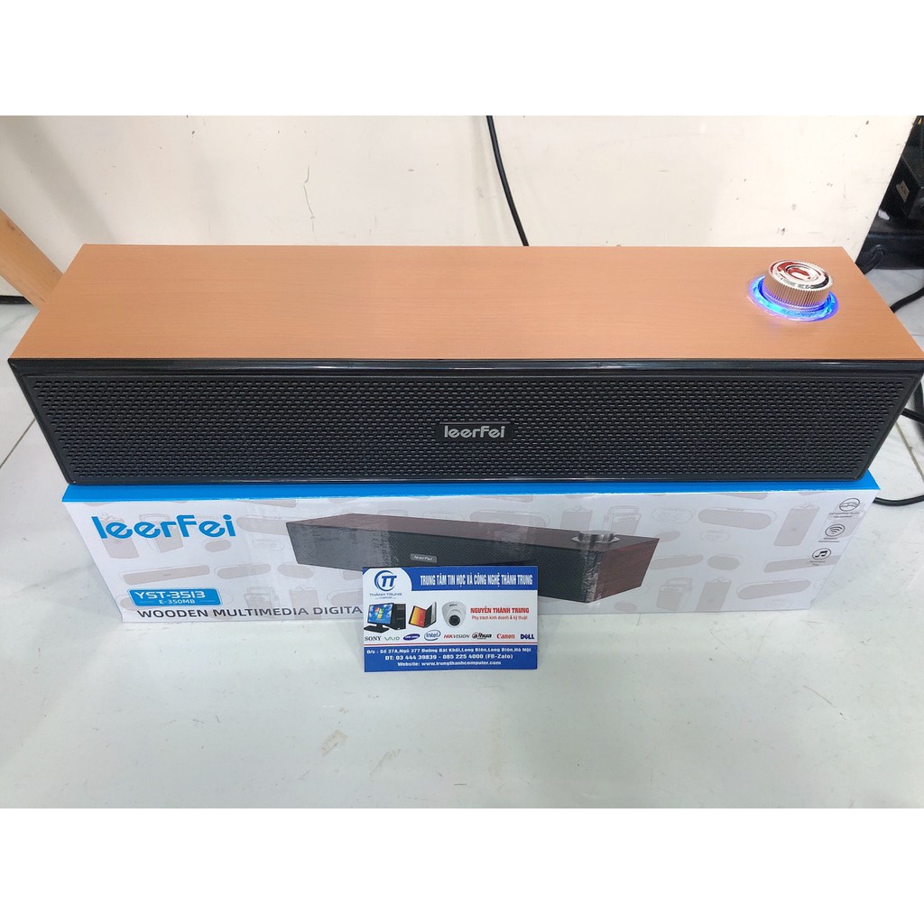 Loa gỗ vi tính 2.0 để bàn Leerfei E-350T E-1001 E-350M, E-3513 E-350MB Brown Sound Bar HD nhỏ gọn - Nghe Bass Siêu Hay