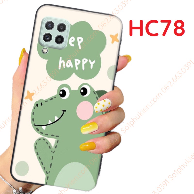 Ốp lưng điện thoại Samsung A22 4G M32 A22 5G  A12  in hình chú khủng long dino xanh nhiều sắc thái