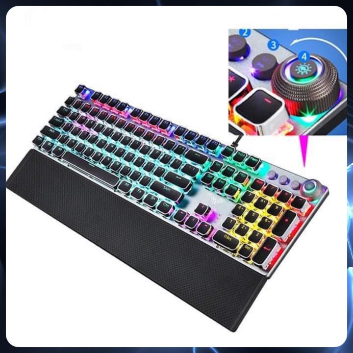 Bàn Phím Cơ Gaming Keycap Led F2088PK Bàn Phím Máy Tính Laptop Có Dây Keyboard Chơi Game