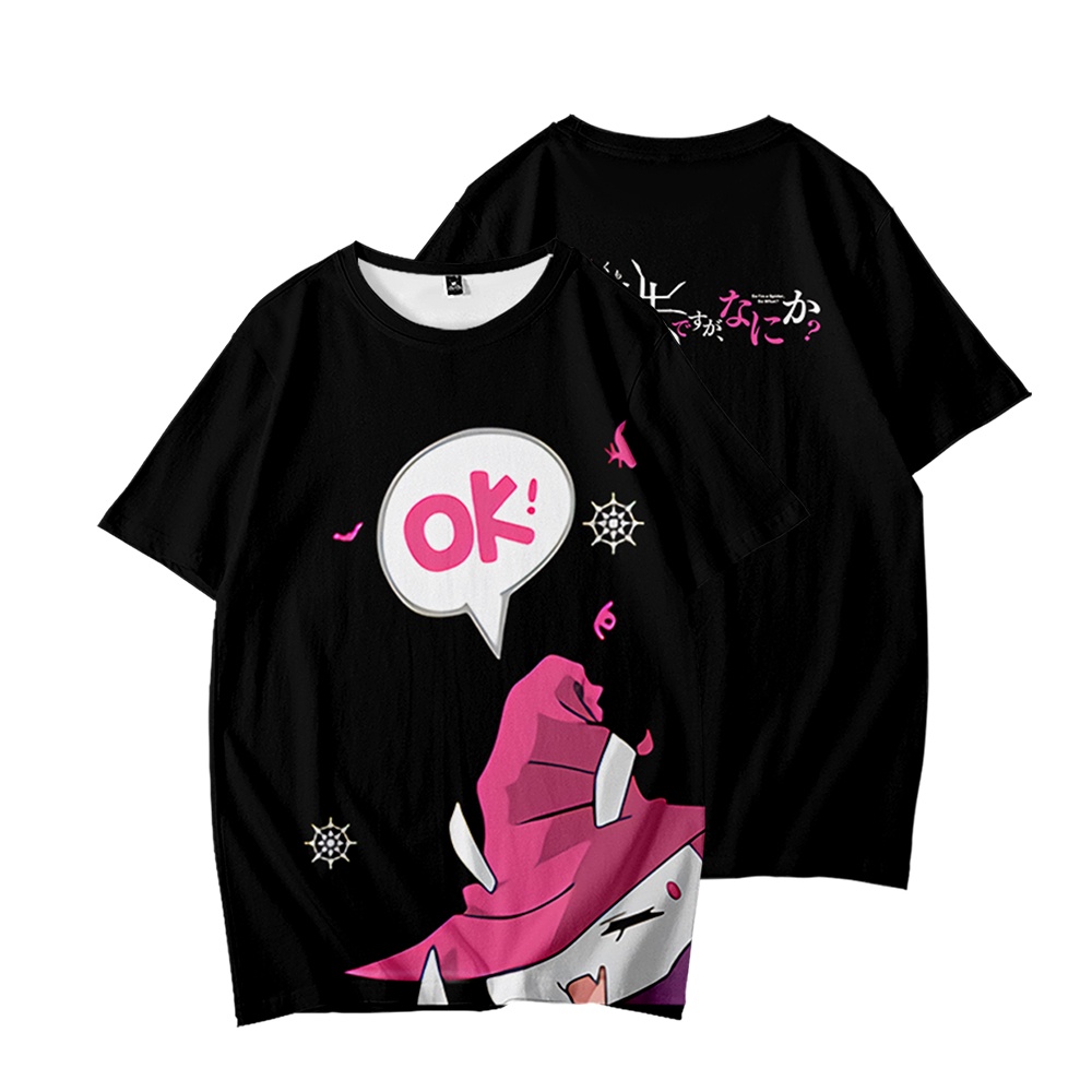 Áo Thun Tay Ngắn Cổ Tròn In Hình Nhện Hai Chiều Thời Trang Mùa Hè Cho Nam Và Nữ