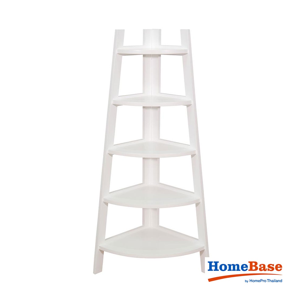 HomeBase FURDINI kệ góc đa năng 5 tầng bằng MDF Thái Lan W40XD40XH120cm màu trắng