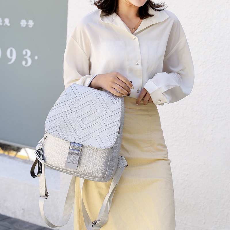 Balo Chuwanglin bằng da thời trang thường ngày cho nữ