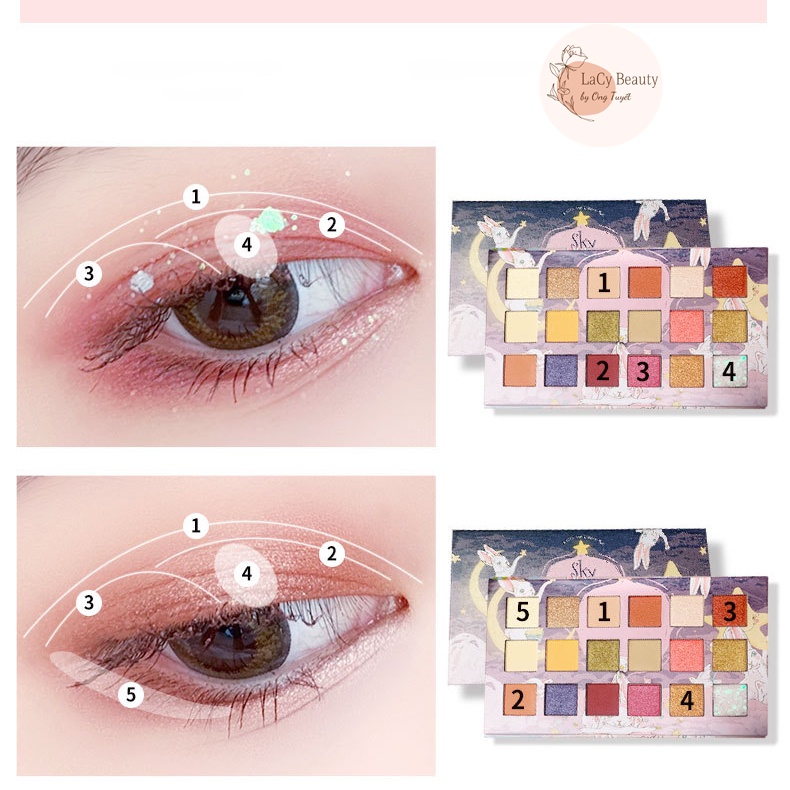 ⚡️BÁN LỖ, XIN ĐÁNH GIÁ 5*⚡️Bảng phấn mắt VonGee 18 màu, bắt sáng, đẹp long lanh