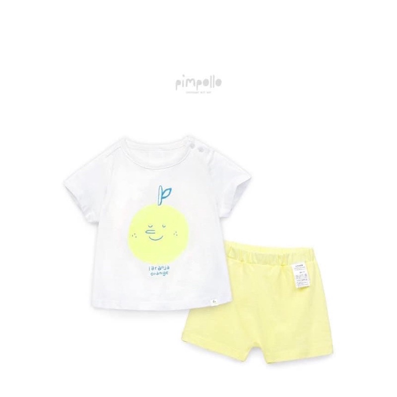 Bộ cotton cho bé trai bé gái cam xuất Hàn