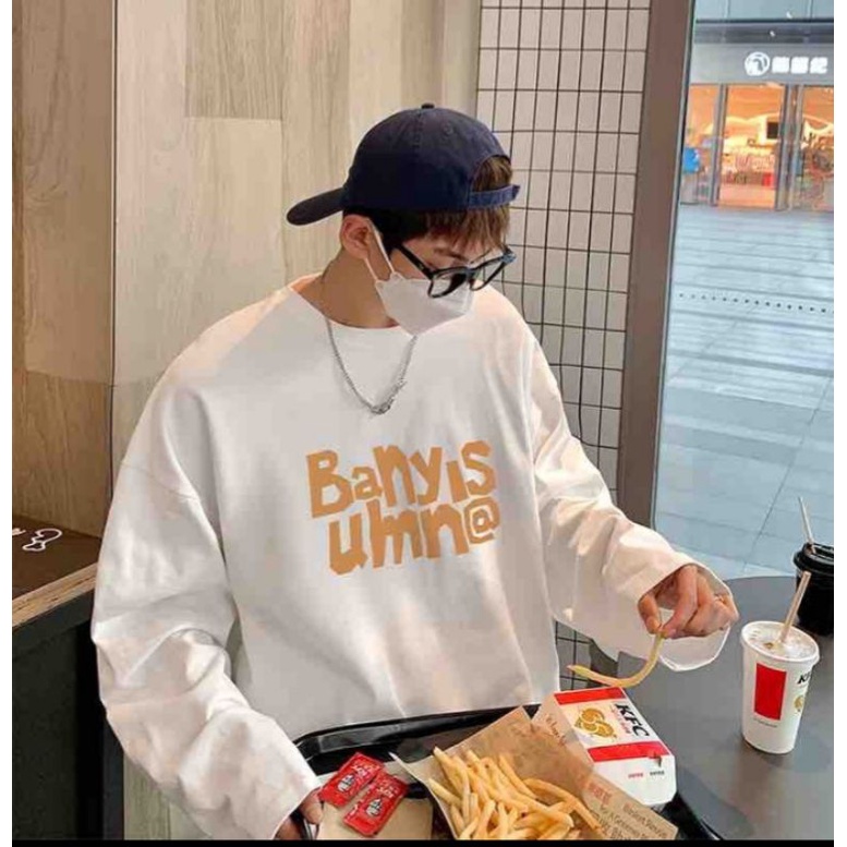 Áo thun tay dài form rộng ,áo phông dài tay chất cotton dày đẹp in hình BaNYiS
