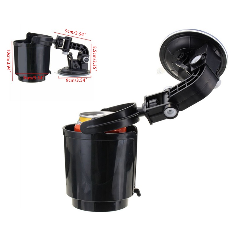 Giá Đỡ Cốc Nước Màu Đen Thiết Kế Gấp Gọn Tùy Chỉnh Tiện Dụng Cho Xe Hơi/ Xe Tải