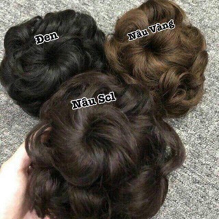 Tóc búi cột xoăn❤️freeship 50k❤️ tóc búi cột cao cấp