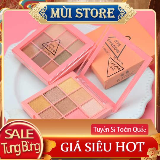 Bảng Phấn Mắt 9 Ô VUÔNG NUDE 3048 LAMEILA Nhũ Mắt eye shadows đủ tông kim tuyến lì lâu trôi mềm mịn chuẩn màu MÙI STORE