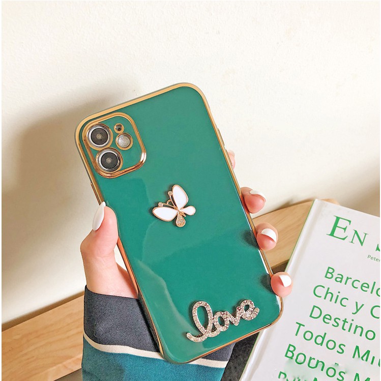 ốp điện thoại Họa Tiết Bướm Lấp Lánh Ch Huawei Y7A Y9S Honor 8X 9X Play Honor 9 10 Lite Bling Diamond Butterfly Soft Phone Case Back Full Cover