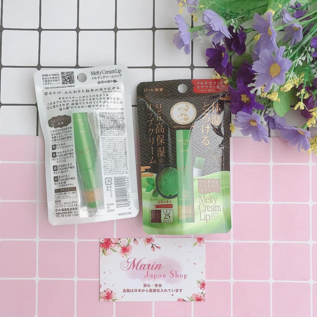 (Sale200k --&gt;145k)  Son dưỡng môi phiên bản giới hạn Melty Cream Lip mùi hương Matcha Nhật Bản