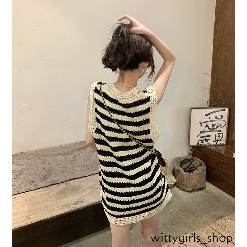 Wittygirls-đầm Dệt Kim Ngắn Sát Nách Phong Cách Hàn Quốc Cao Cấp Mùa Hè Cho Nữ