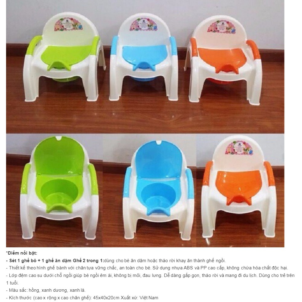 Ghế tập ăn dặm NHỰA VIỆT NHẤT CAO CẤP