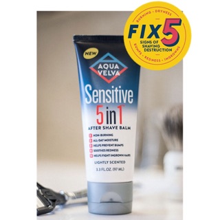 Kem dưỡng sau khi cạo râu Aqua Velva Sensitive 5 in 1 After Shave Balm 97ml - hàng nhập Mỹ