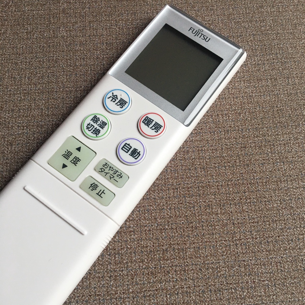 [CHÍNH HÃNG] Điều khiển điều hoà Fujitsu nội địa Nhật chữ Nhật, Chính hãng, Tặng pin !