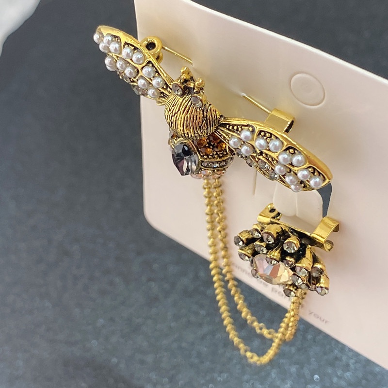 Ghim Cài Áo Hình Con Ong Đính Đá Nhân Tạo Thời Trang Cho Nữ